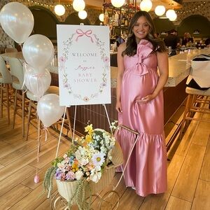 Petal & Pup Betina Bow Maxi Dress - Pink